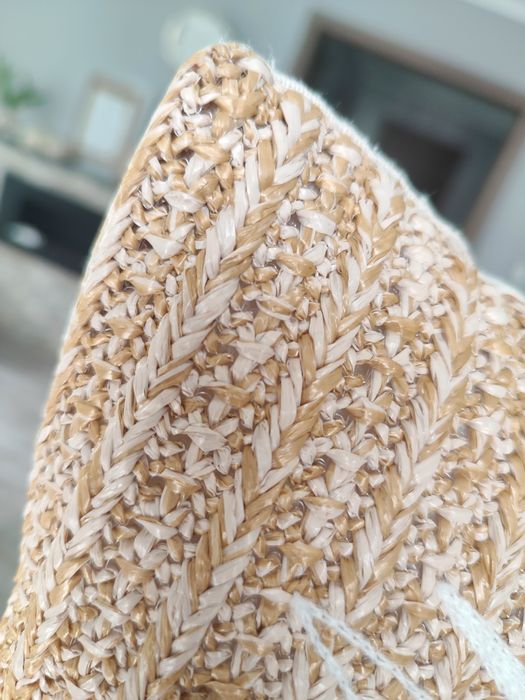 Poduszka boho słomiana liść palma 40x60 home&you