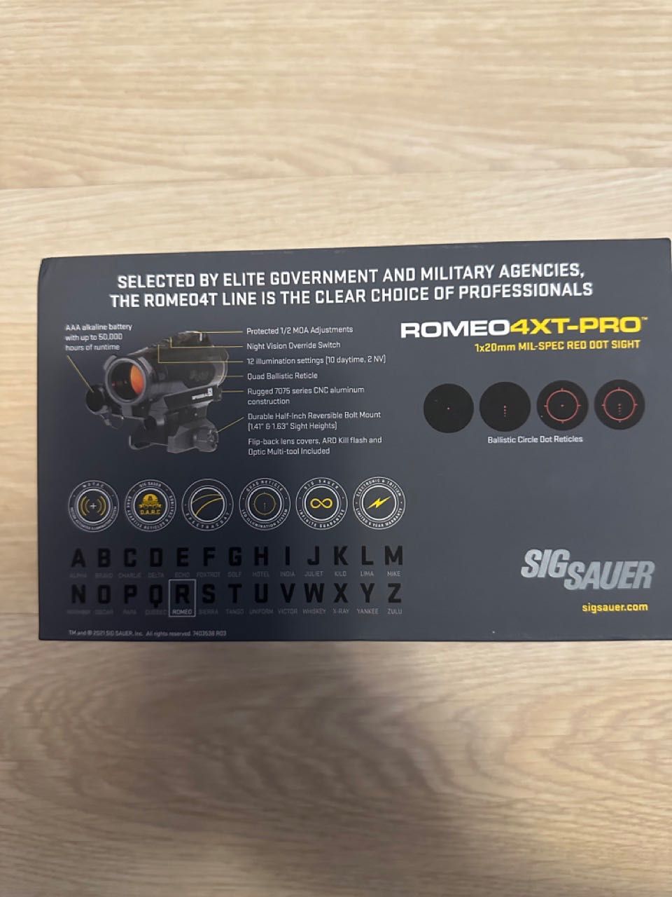 Коліматорний приціл Sig Sauer Romeo 4XT-PRO SOR44001