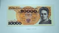 Banknot PRL   20000 zł  1989   AM   st.1 UNC