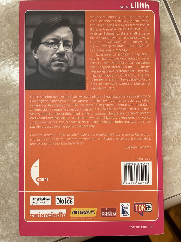 Powieść Książka „Teresa” Steve Sem-Sandberg