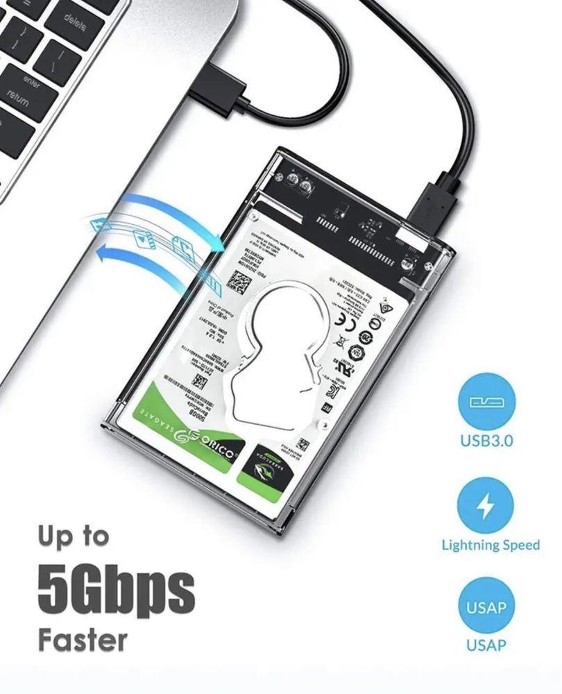Новые внешние карманы для HDD/SSD 2.5" USB 3.0 SATA