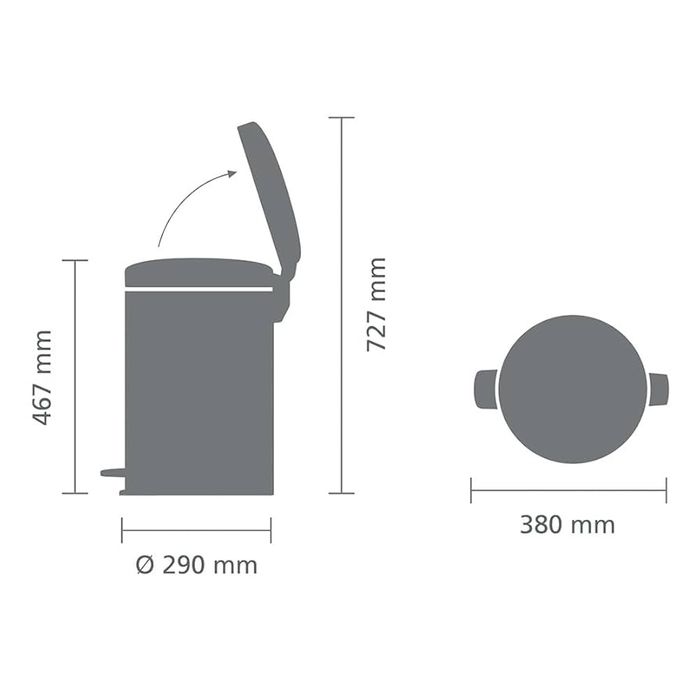 Brabantia inox kosz na smieci 20l