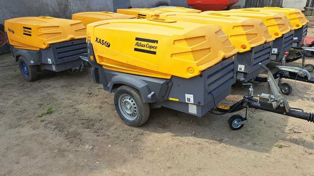 Kompresor sprężarka ATLAS COPCO XAS 67 2015r. zarejestrowany OC