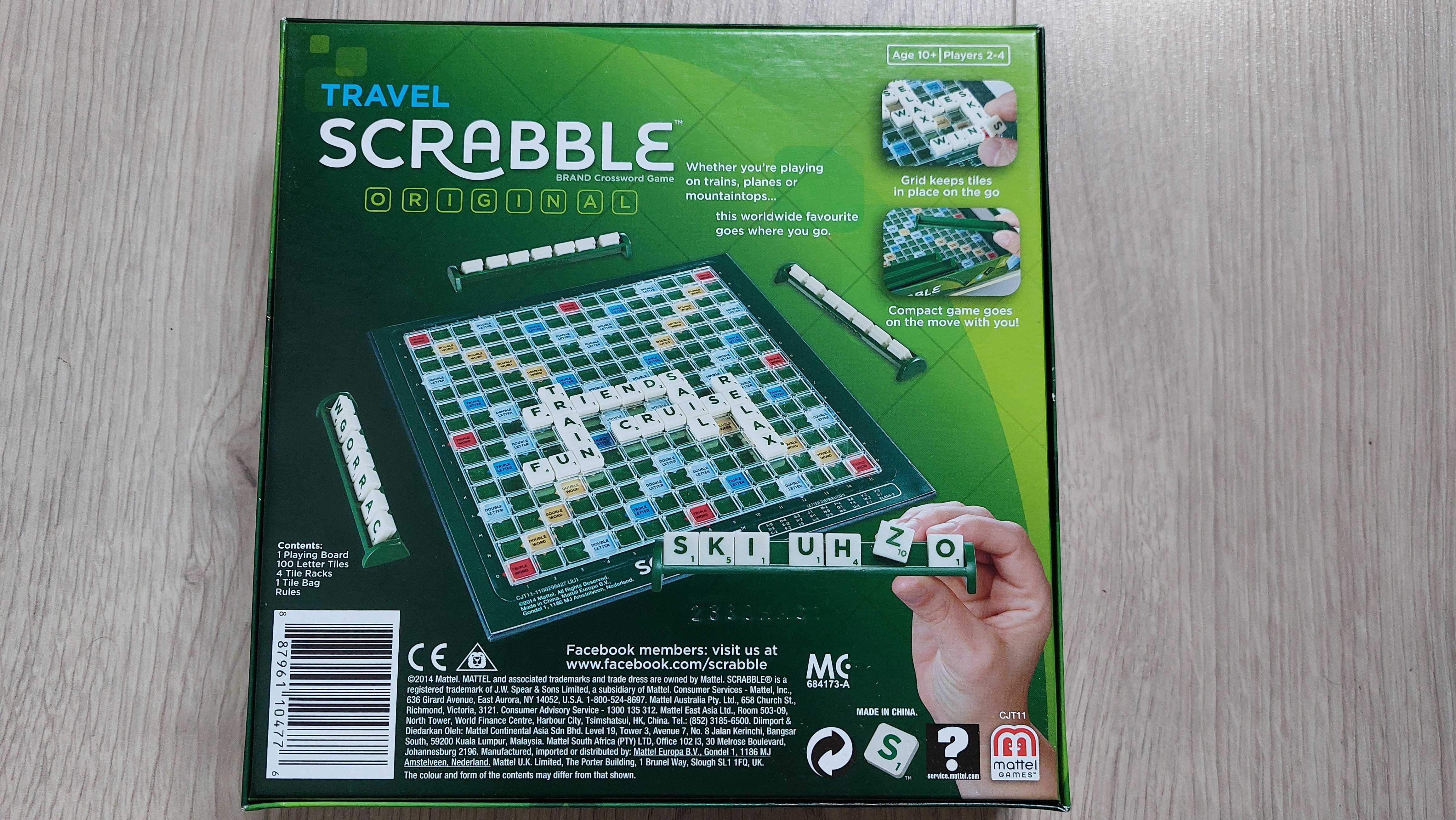 Scrabble Travel Nowe wersja UK Mattel