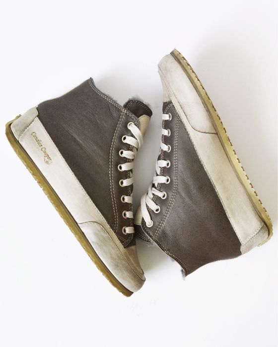 Брендові оригінальні сірі шкіряні ЗИМОВІ черевики CANDICE COOPER