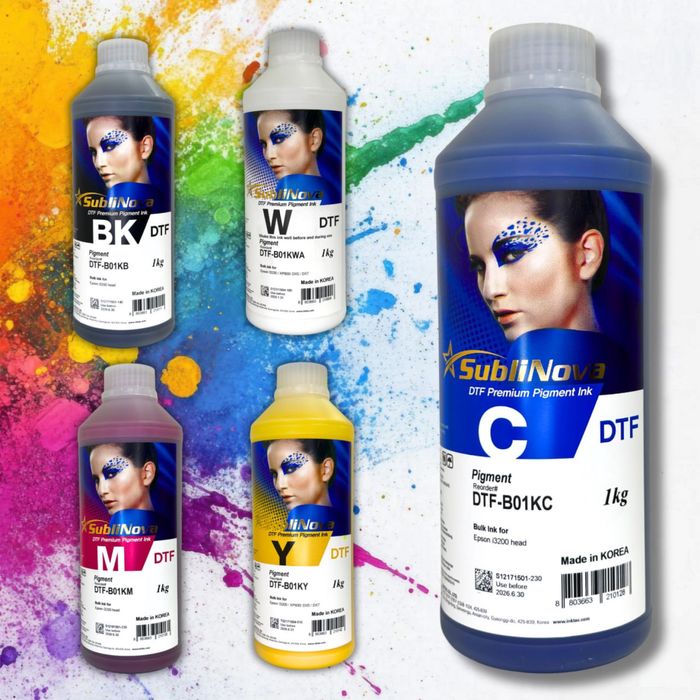 SubliNova DTF чорнила 1л для Epson i3200 XP600 DX5 — 5 кольорів