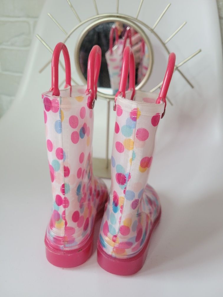 Резинові чоботи дитячі рожеві силіконові сапоги резиновые zara аквашуз