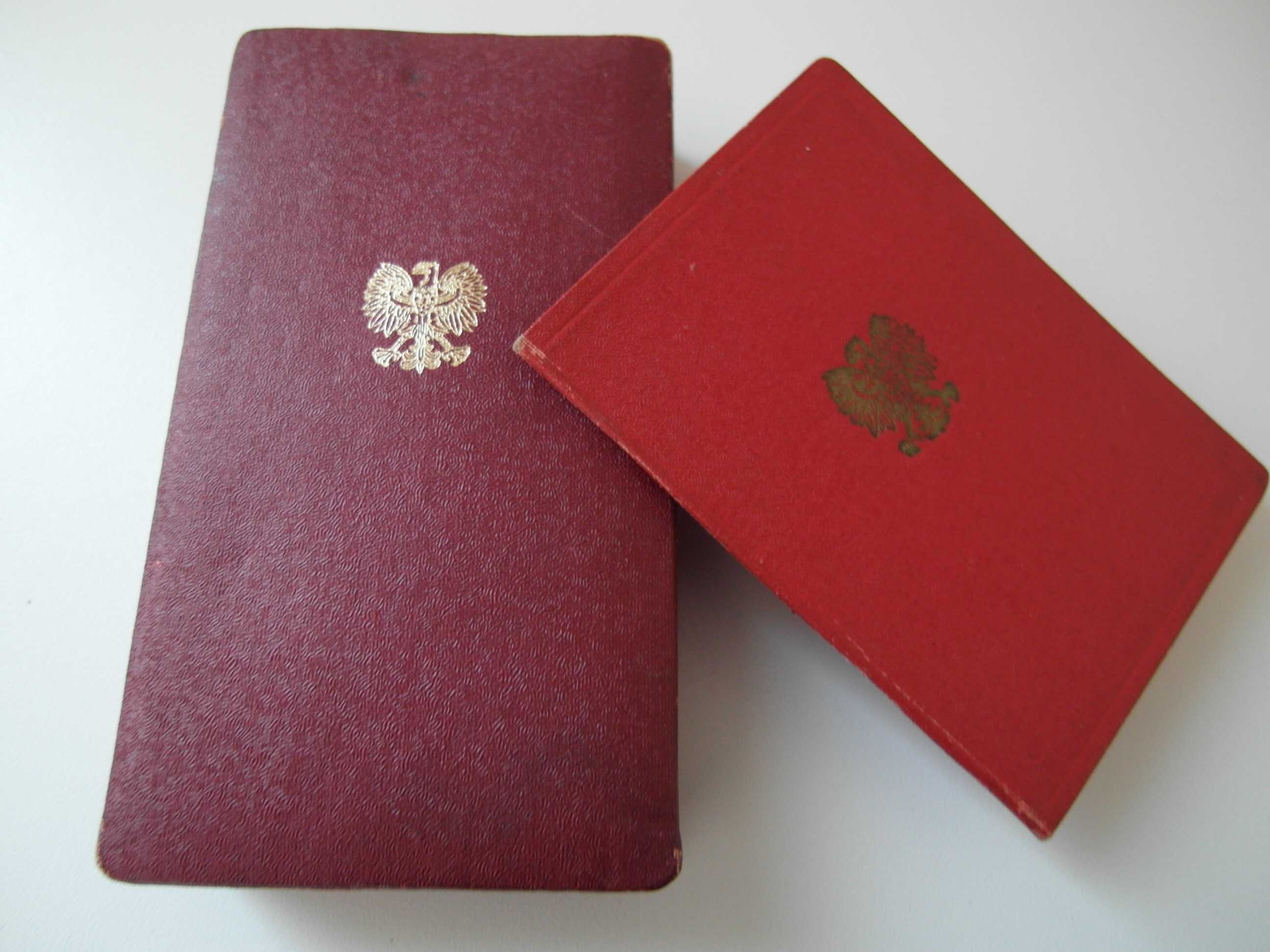 Złoty Krzyż Zasługi PRL (medal) + pudełko + legitymacja