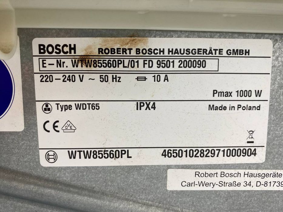 Сушильна машина Bosch Serie 8 WTW85560PL/01