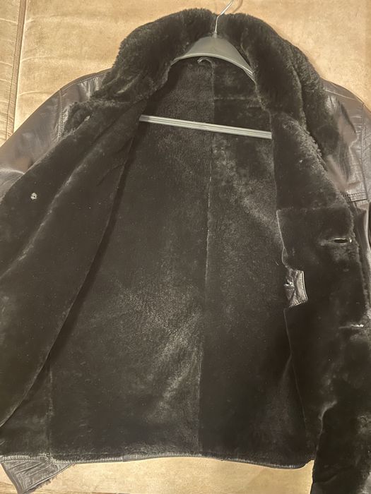 Кожаная дубленка 48-50 размер