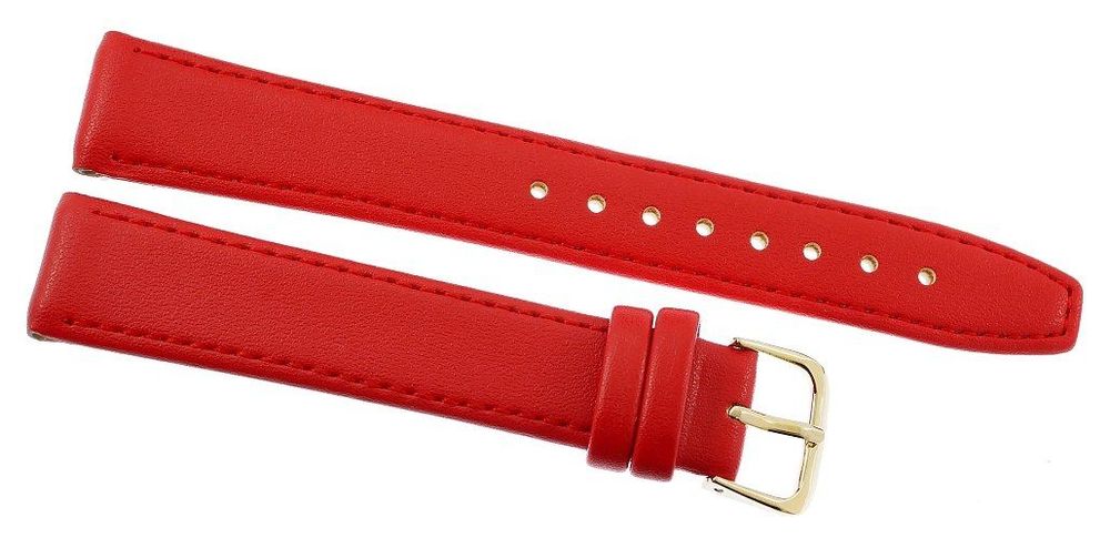 pasek do zegarka classic - skóra 18 mm 4999-18xxl-4z czerwony