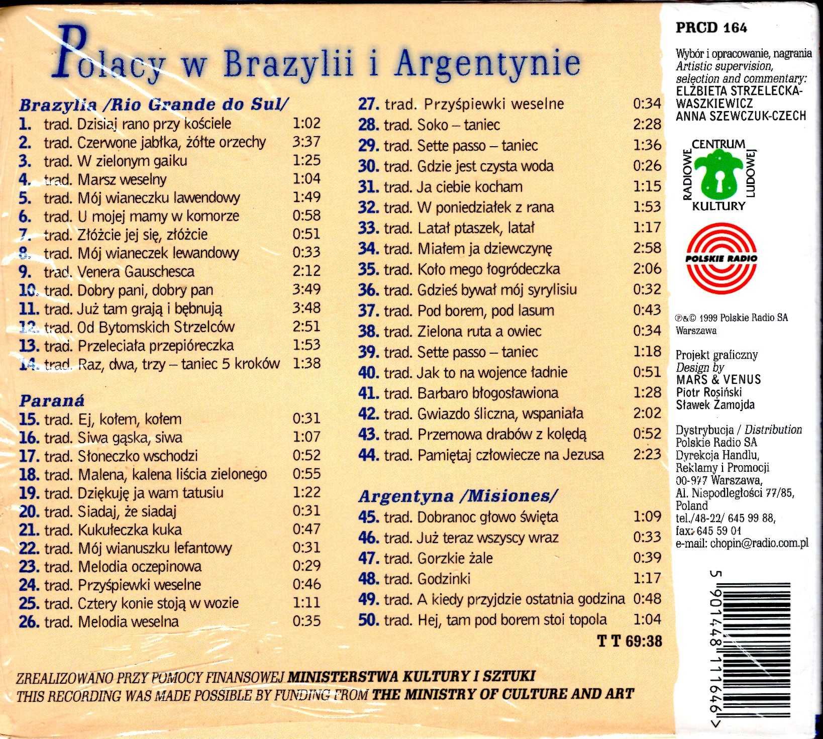 Polacy W Brazylii I Argentynie Muzyka Źródeł (CD)