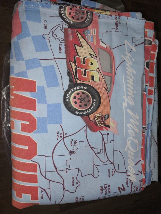 Комплект дитячої постільної полуторної білизни Тачки Маквин, Бязь Люкс