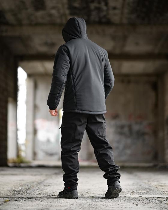 Чорный тактический зимний комплект/Зимовий тактичний комплект