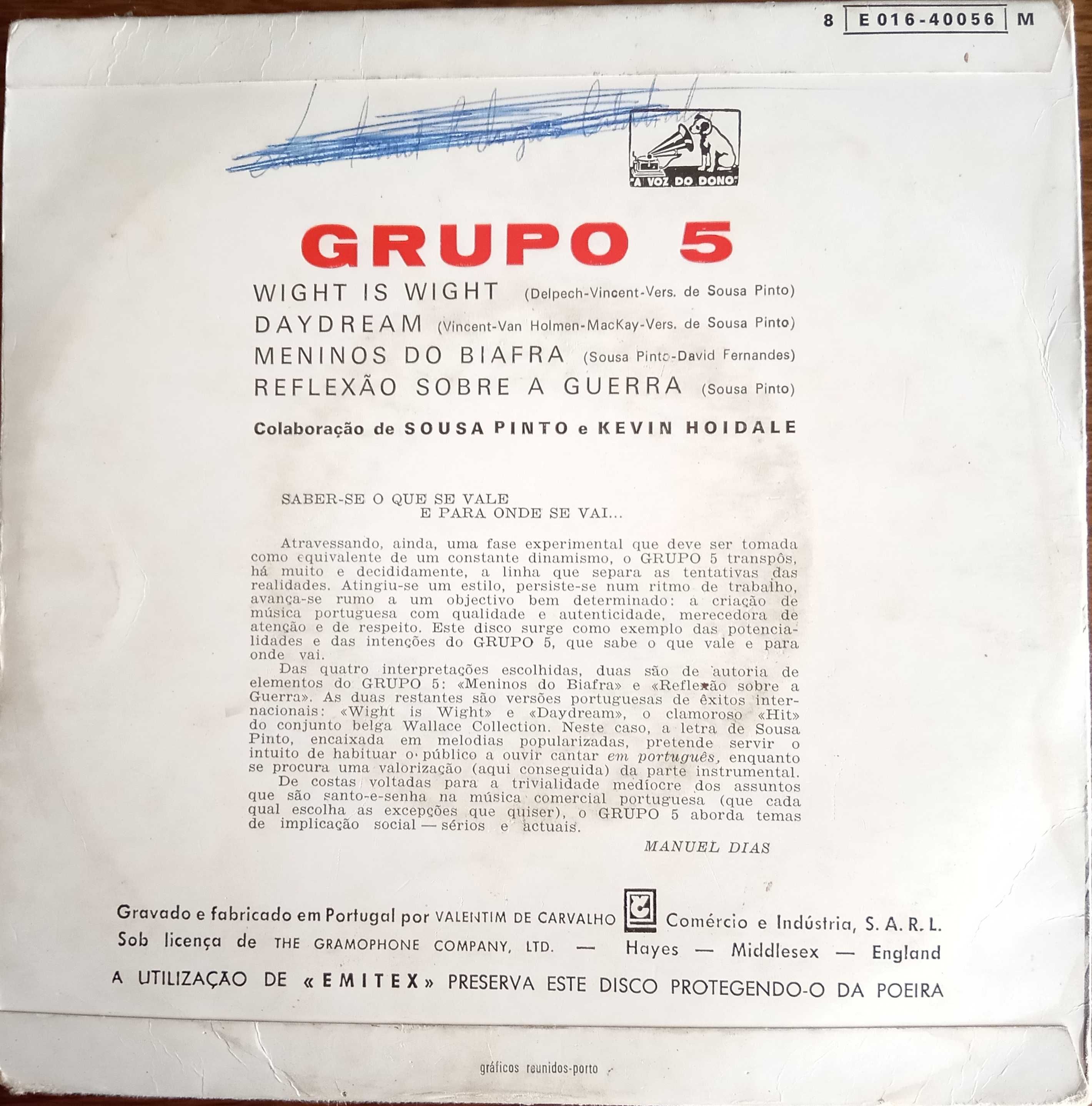 Grupo 5	- - - - -	Wight Is Wight	- - - - -	EP