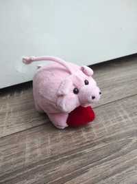 Pluszowa świnka z serduszkiem Amek z przyssawką maskotka świnia