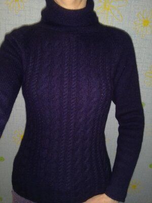 Кашемировый теплый свитер с горловиной, 100% кашемир,  С