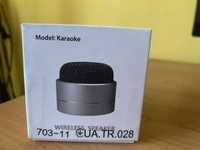 Karaoke, нова Bluetooth колонка, 3 Вт, AUX, металевий корпус графіт