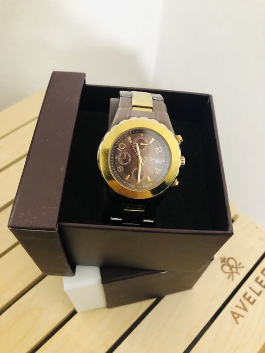 Relógio One - Golden Wood