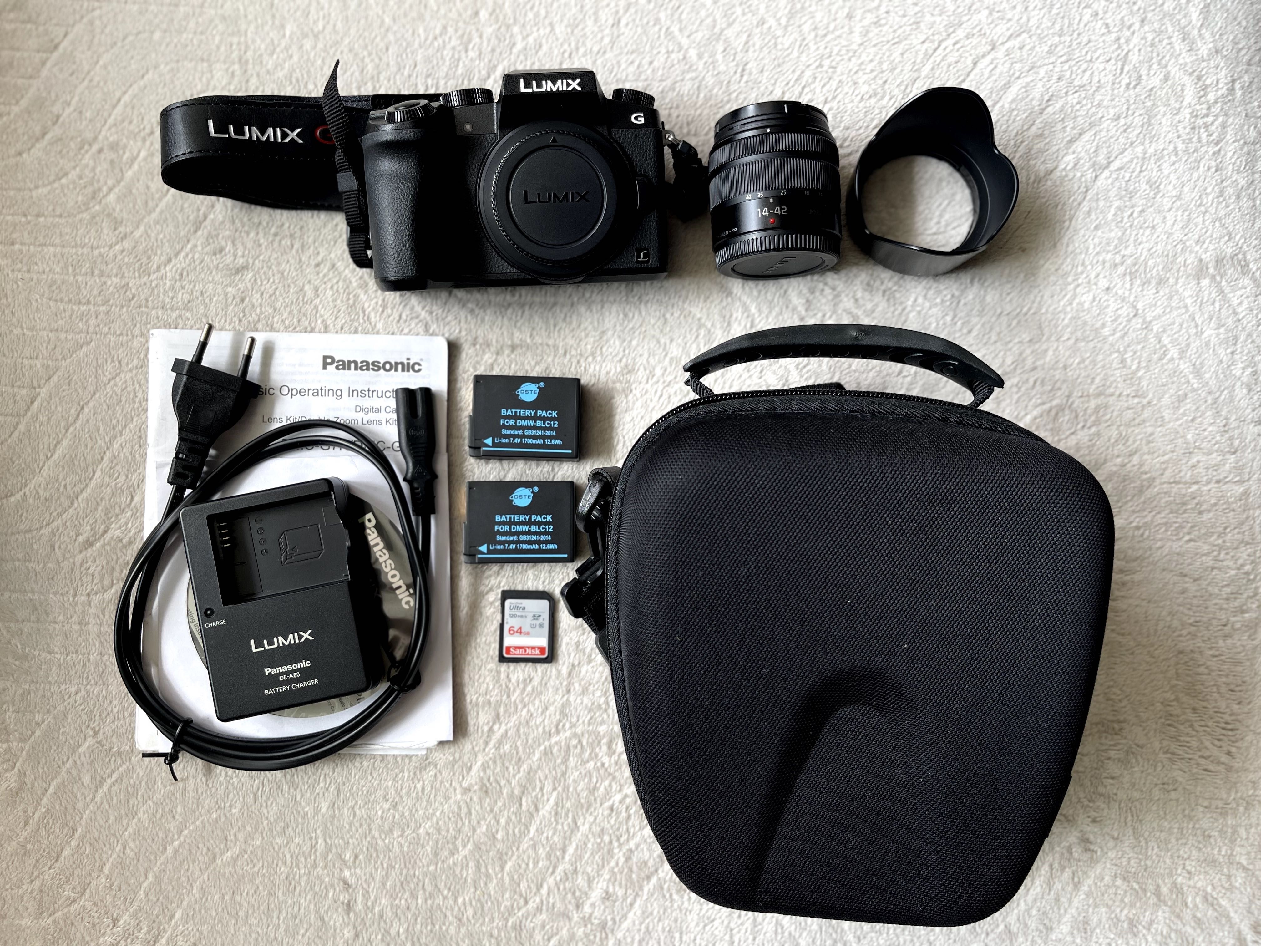 Panasonic Lumix G7 – zestaw z obiektywem 14-42 mm + akcesoria