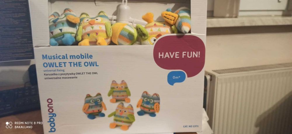 Karuzelka z pozytywką BabyOno Sowa Owleta