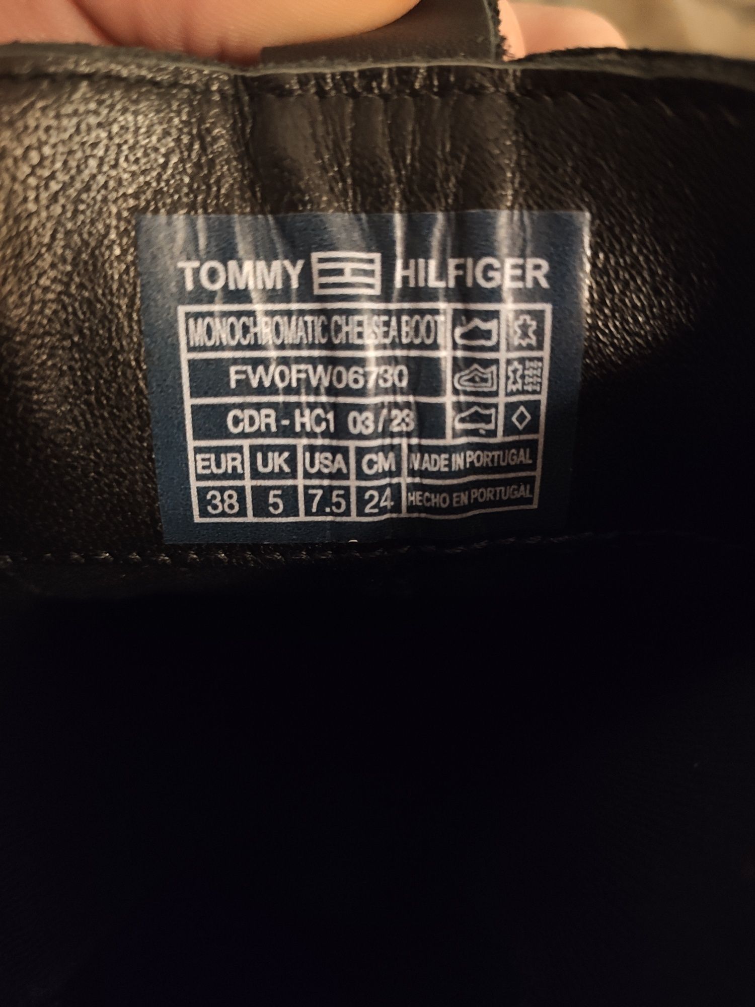 Sztyblety czarne Tommy Hilfiger