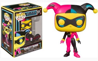 Harley Quinn Black Light 371 EXC DC Batman Funko pop! Vinyl