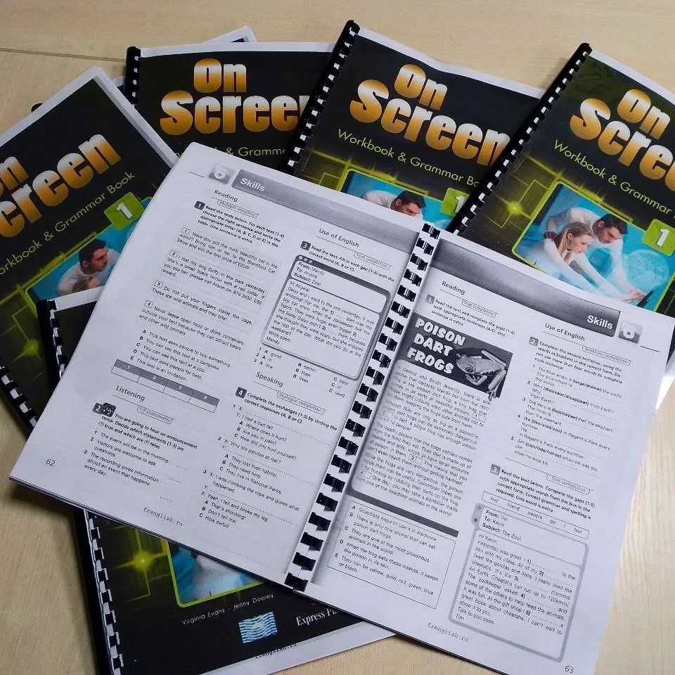 On Screen - 1, 2, 3, B1+, С2 - комплекти книг для вивчення англійської