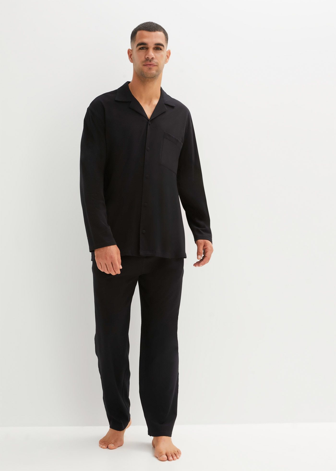 B.P.C czarna bluzka od piżamy bawełniana męska XL.