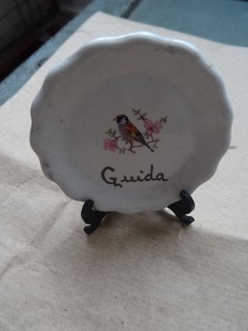 Mini Prato Decoração com Nome "Guida"