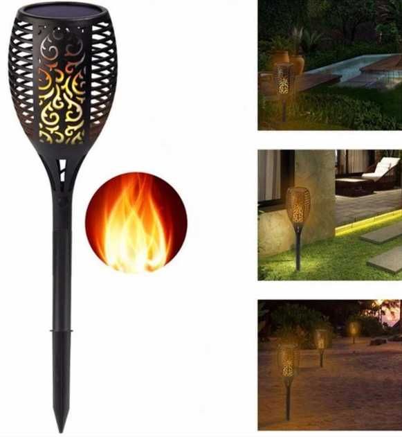 Садовый светильник (факел) на солнечной батарее с имитацией огня.