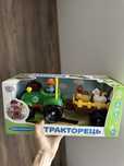Тракторець Limo Toy з причепом зелений українська озвучка