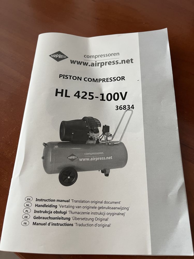 Kompresor tlokowy Airpress HL 425-100V 100l
