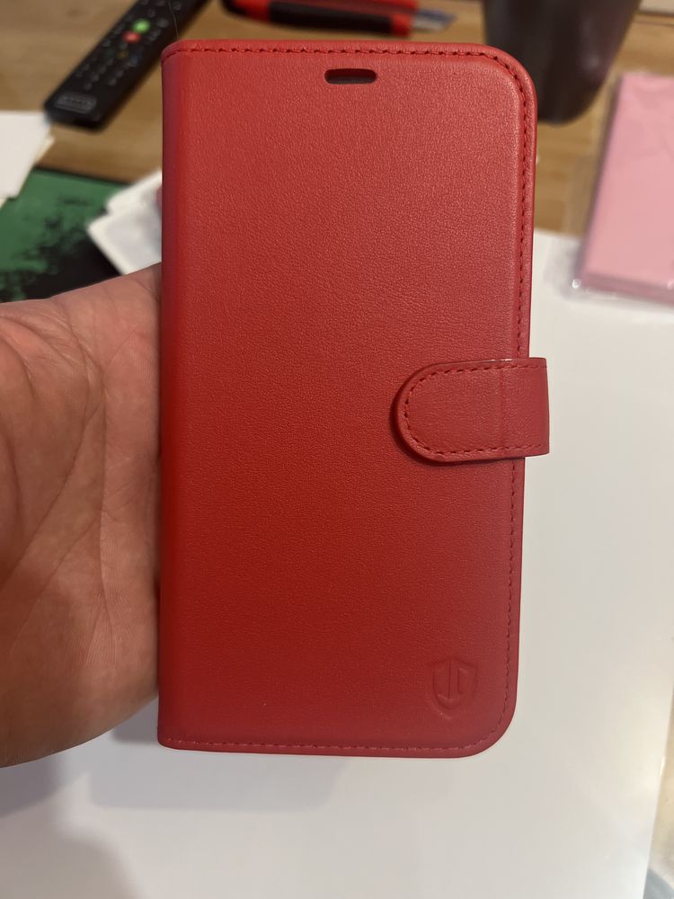 Etui skóra Premium Shieldon iPhone 13 Pro Max + szkło