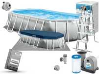 Бассейн Intex 26796 503x274x122см фильтр-насос,лестница,тент,подстилк