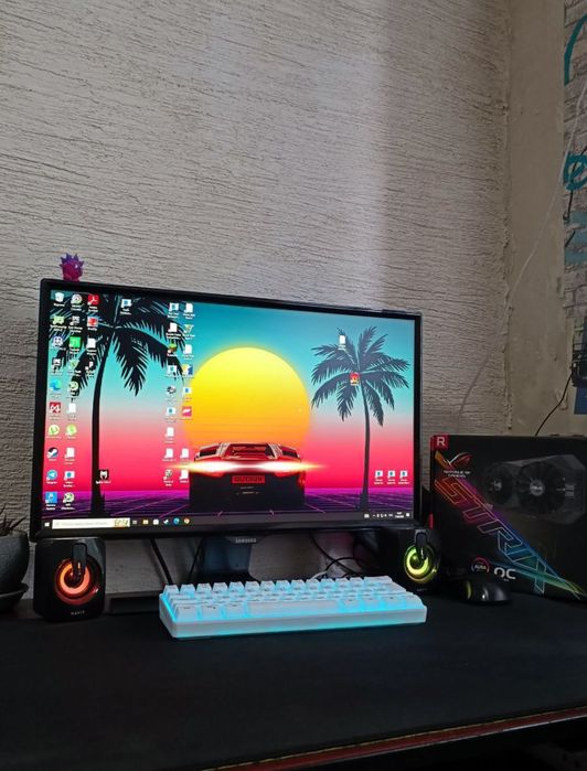 Игровой компьютер ПК системный блок RX570 i5 4gen 16ОЗУ монитор