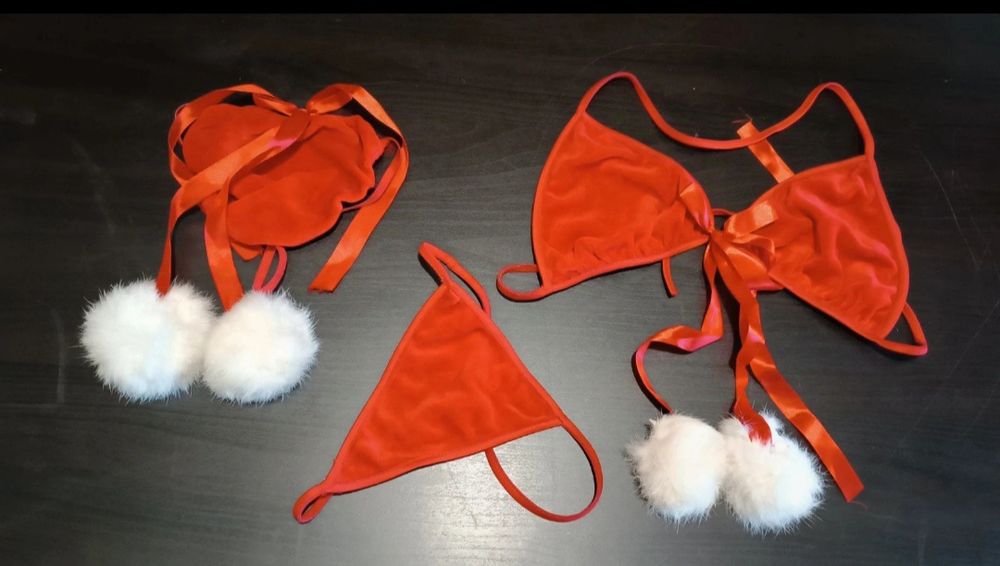 Fantasia Natal. Lingerie para Casal. Tamanho Único