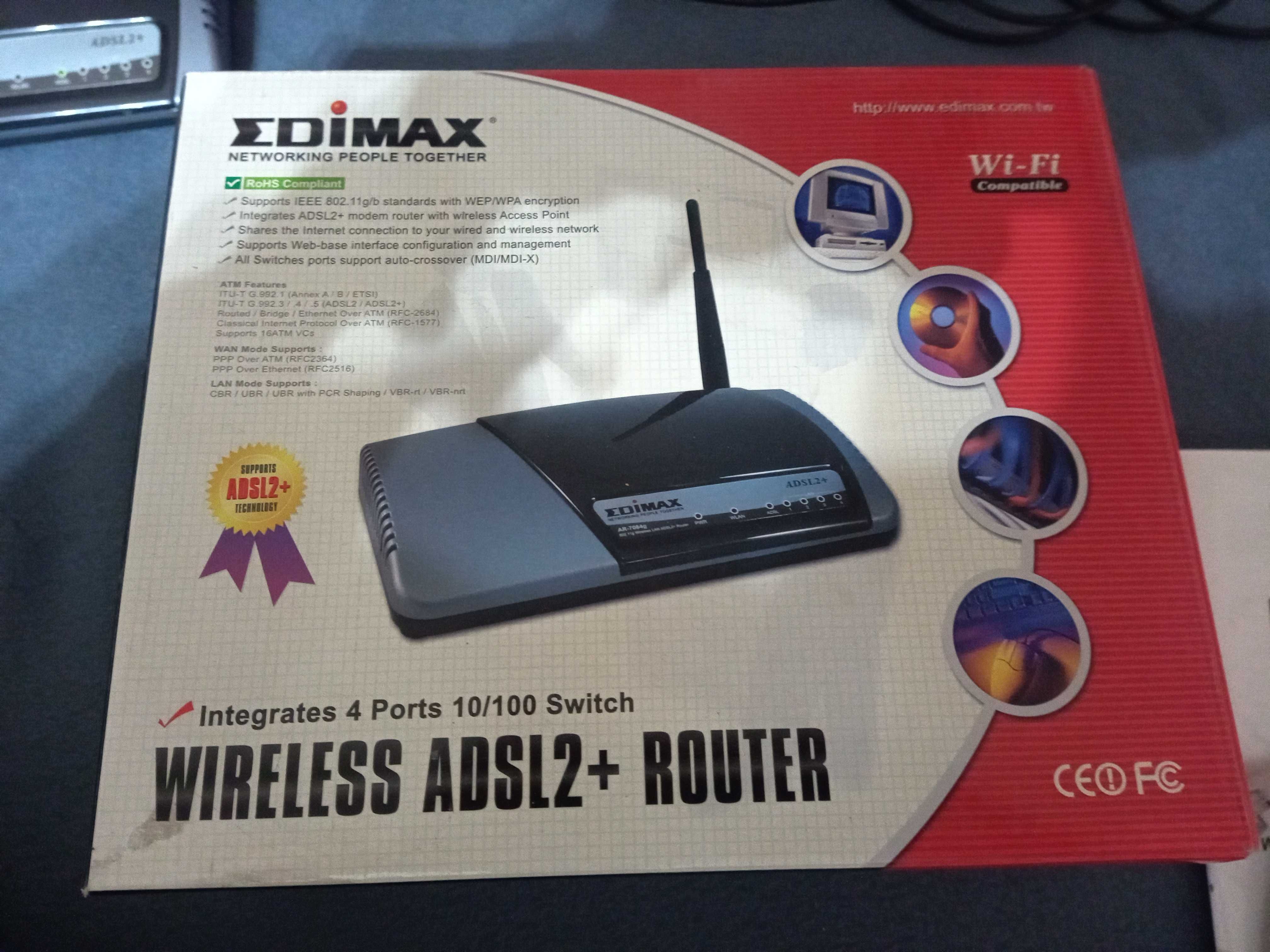 EDIMAX AR-7084gA Router/LAN/WiFi/Modem ADSL