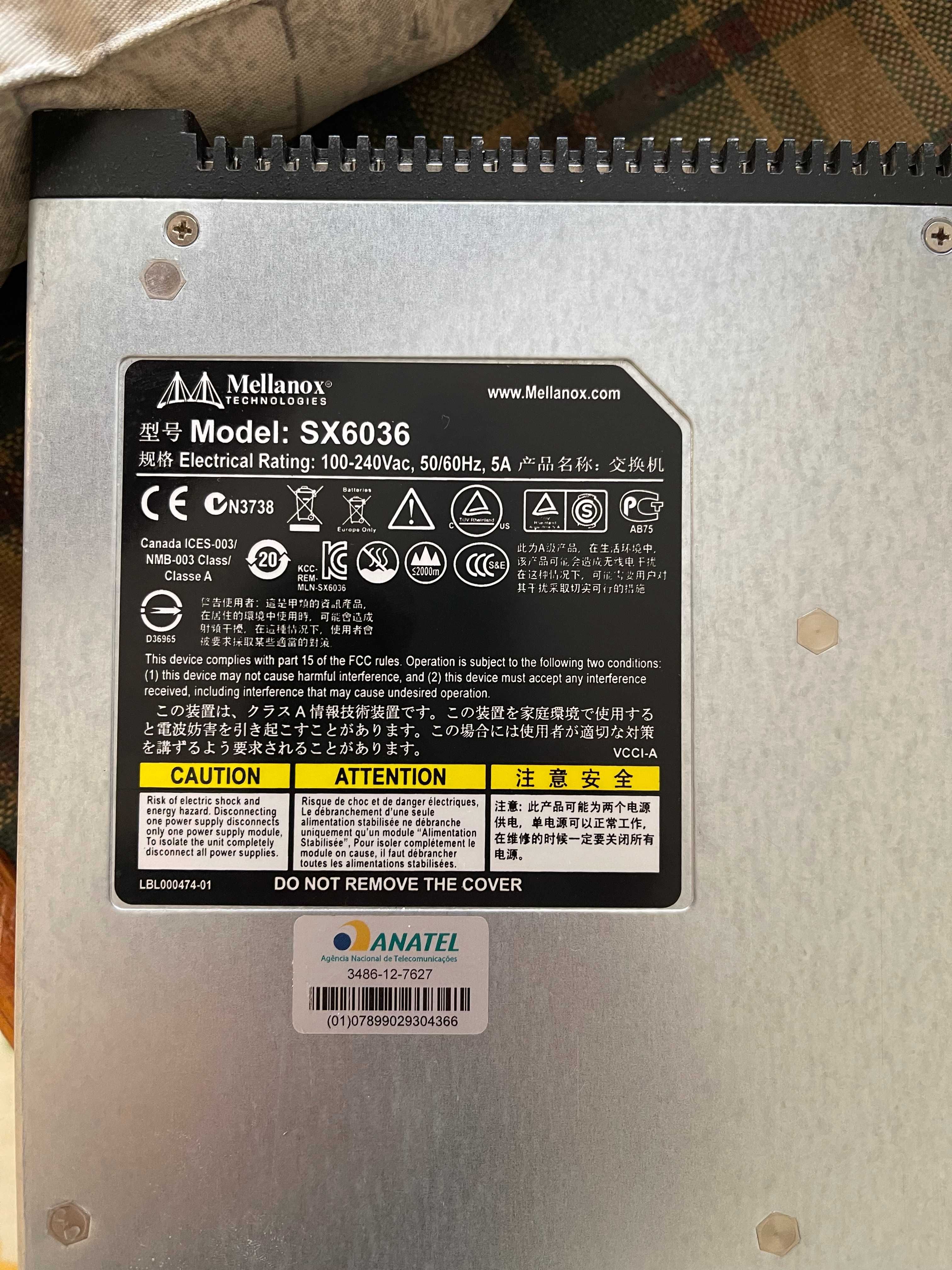 Світч мережевий Mellanox SX6036F-1BRS Ethernet/IB 36 ports 40/56 Gb/s