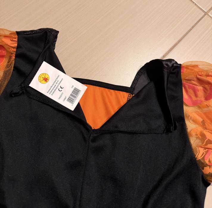 Strój kostium sukienka na bal karnawałowy halloween w dynie roz. 128