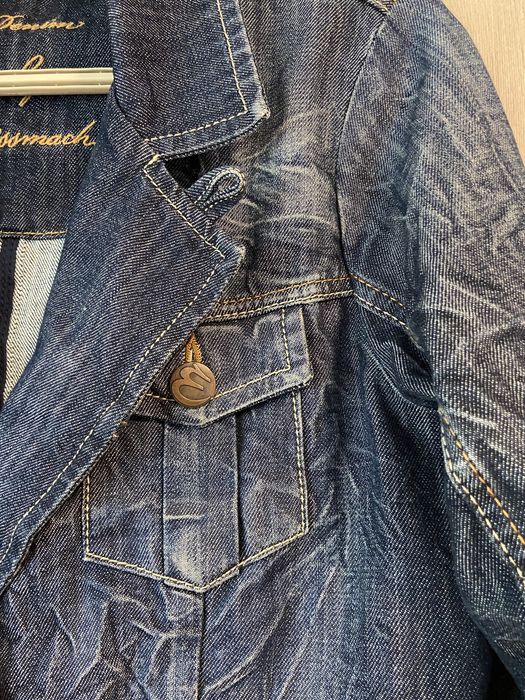Denim by Wissmach rozm 38 damska kurtka jeansowa dżinsowa „gnieciona”