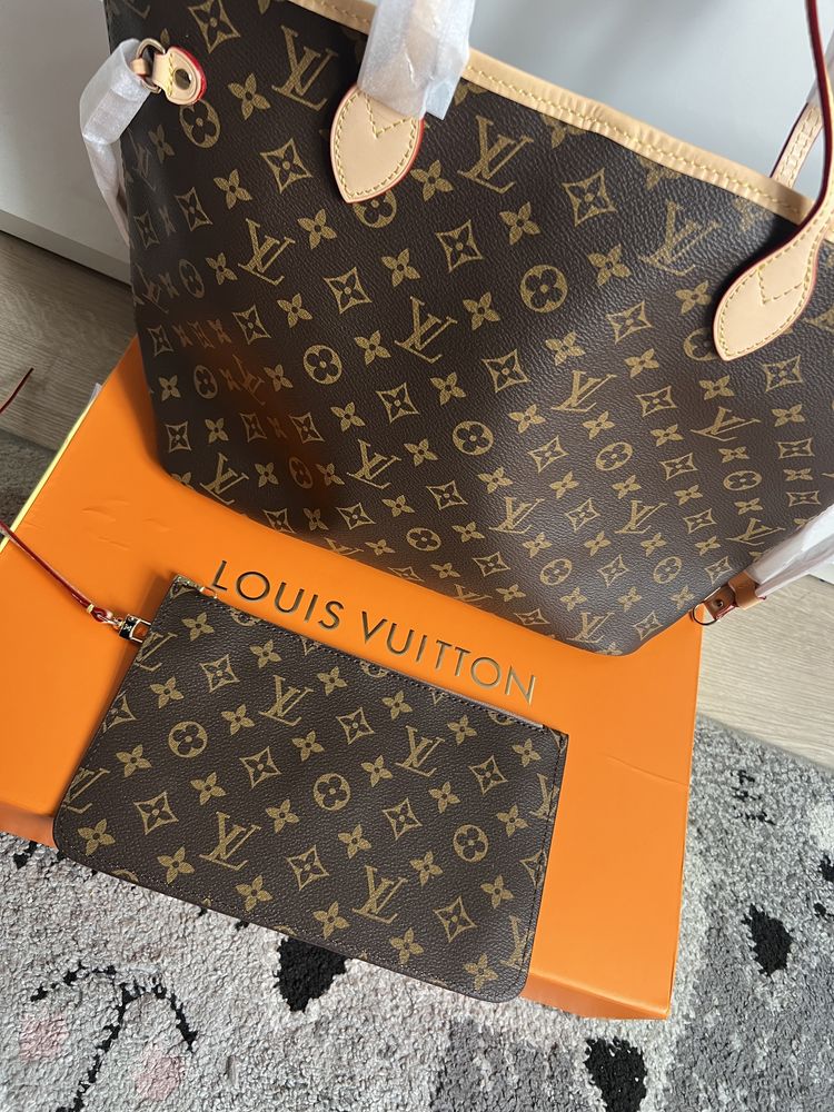 Torebka shopper Louis Vuitton neverfull mm size organizer
