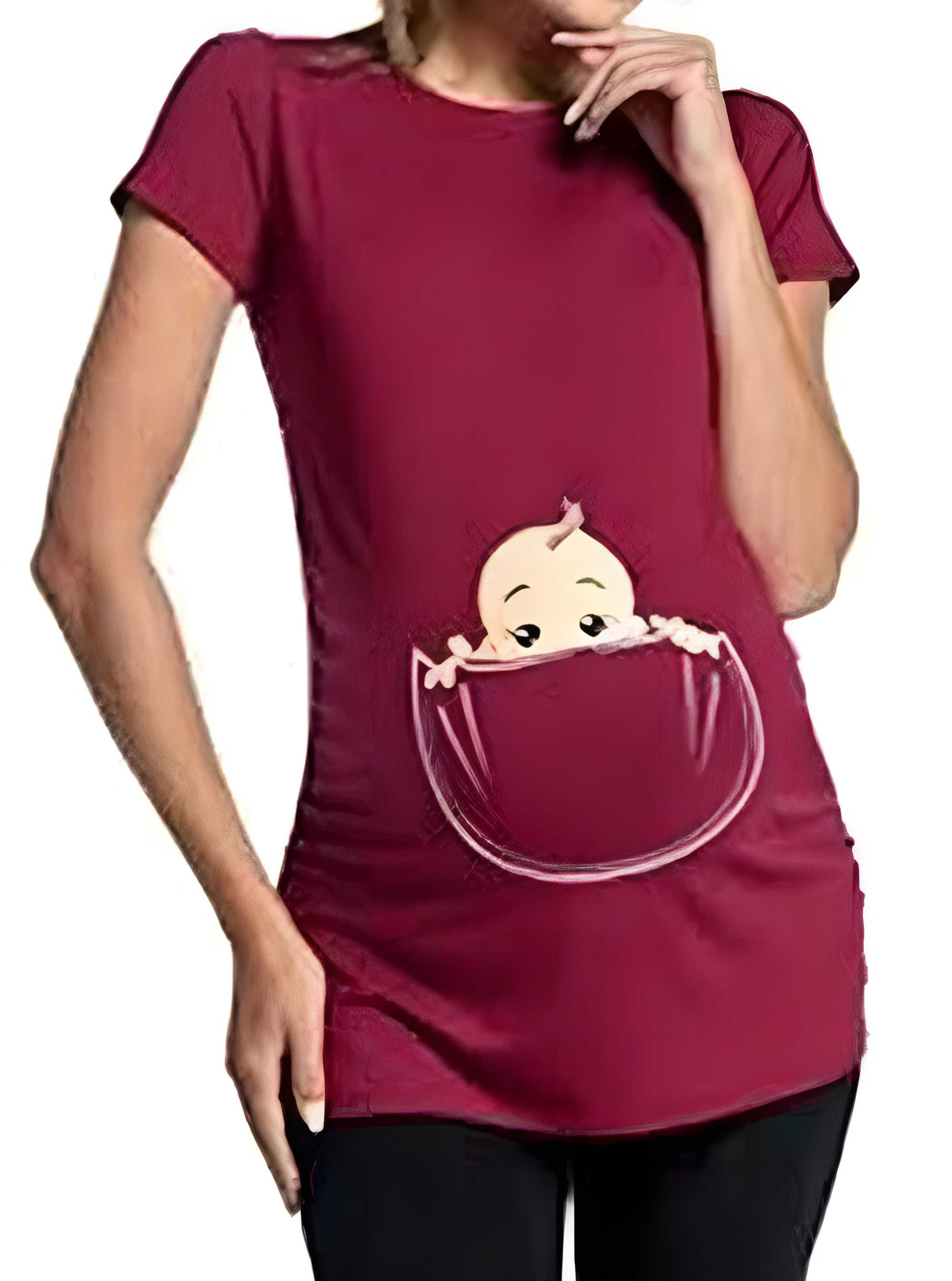 Футболка для беременных с малышом вискоза Happy Mama .