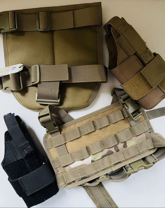 2 x kabura uniwersalna, regulowana + 2x panele udowe molle + GRATIS