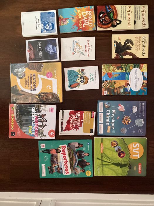 Livros escolares mitade de preço