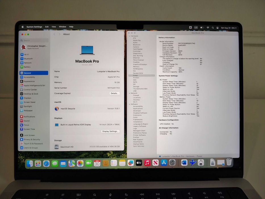 Apple MacBook Pro 14, 16/512GB, Excellent Condition, 105 Cycle Count