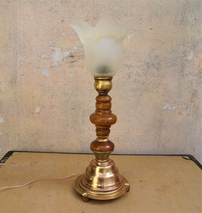 Лампа латунь бронза