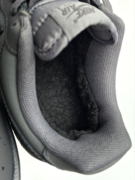 Чоловічі зимні кросівкі Nike Air Force, шкіряні, стильні, кроссовки