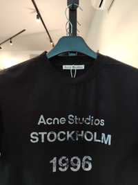 Футболка Acne Studios Logo Stamp T-Shirt Faded Black