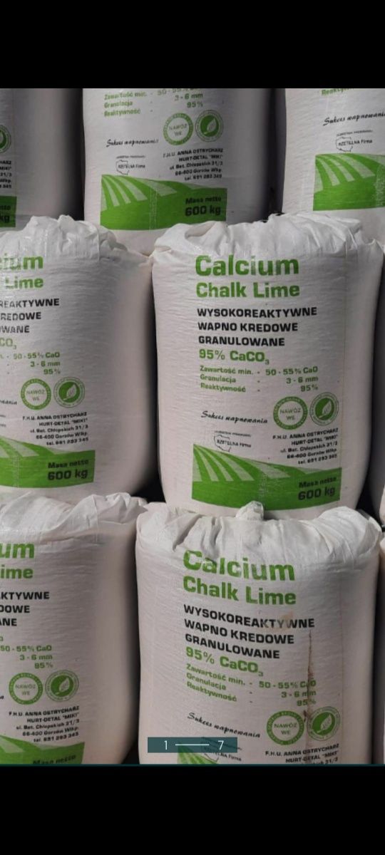Wapno granulowane-,Czarna kreda -PRODUCENT PRODUCENT
